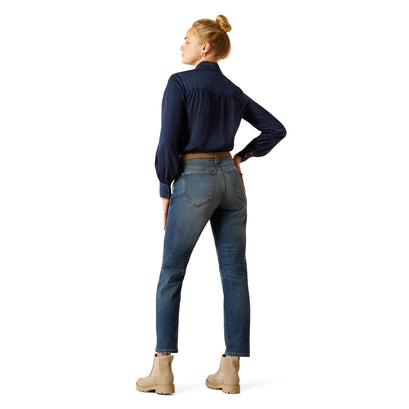 High Rise Bridle Slim Straight Jeans