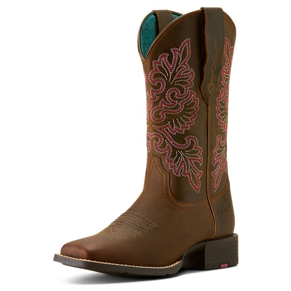 Round Up Wide Square Toe StretchFit Western Boot