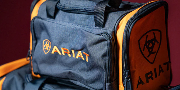 Ariat gear bag collection featuring sports bags, cooler bags and vanity bags