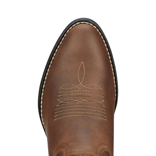Heritage Western R Toe Distressed Brown toe