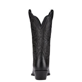 Ariat Women's Heritage Western R Toe Black Deertan 10001037 heel