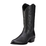 Ariat Men's Heritage Western R Toe Black Deertan 10002218