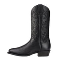 Ariat Men's Heritage Western R Toe Black Deertan 10002218 side