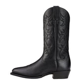 Ariat Men's Heritage Western R Toe Black Deertan 10002218 side