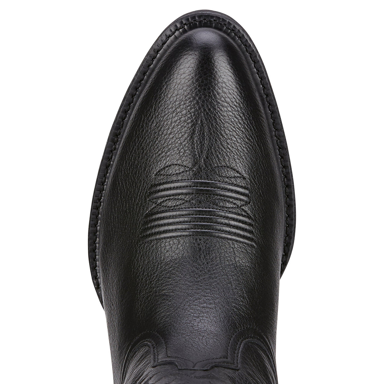 Ariat Men's Heritage Western R Toe Black Deertan 10002218 toe