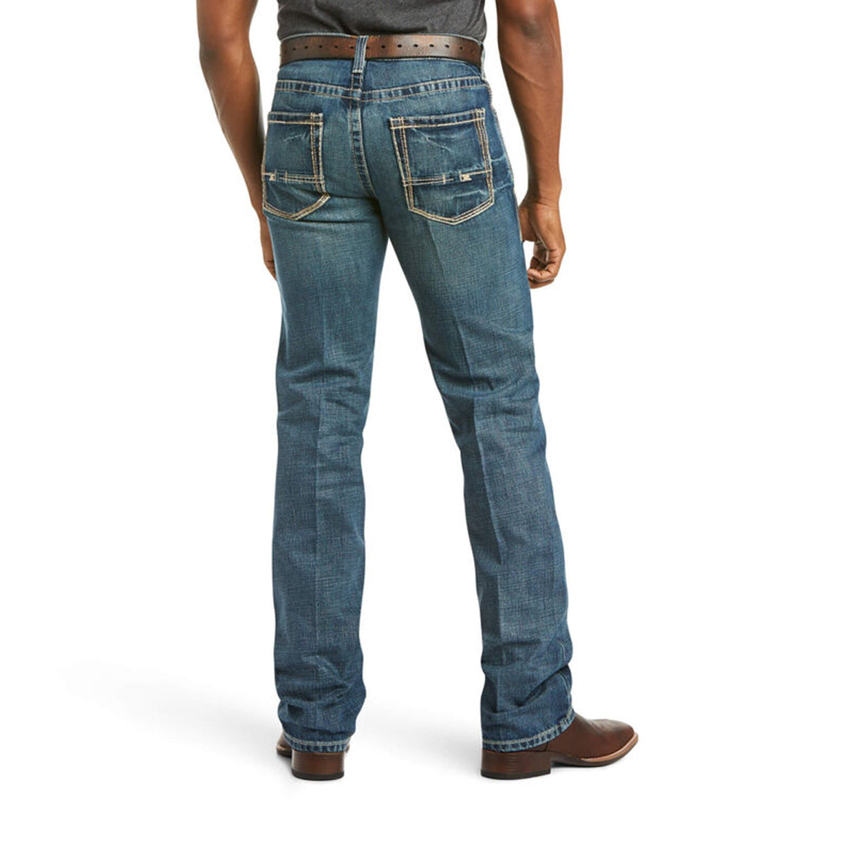 Men's M5 Slim Boundary Stackable Straight Leg Jeans in Gulch 10014010 Ariat back