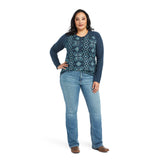 REAL Printed Henley Shirt