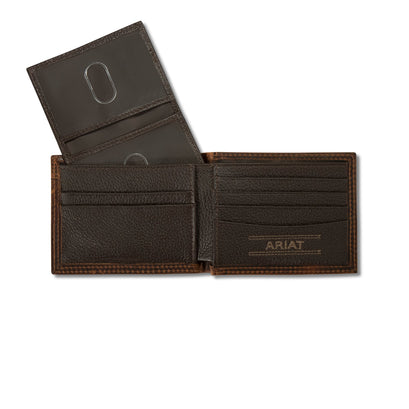 Contrast Stitch Shield Bifold Wallet