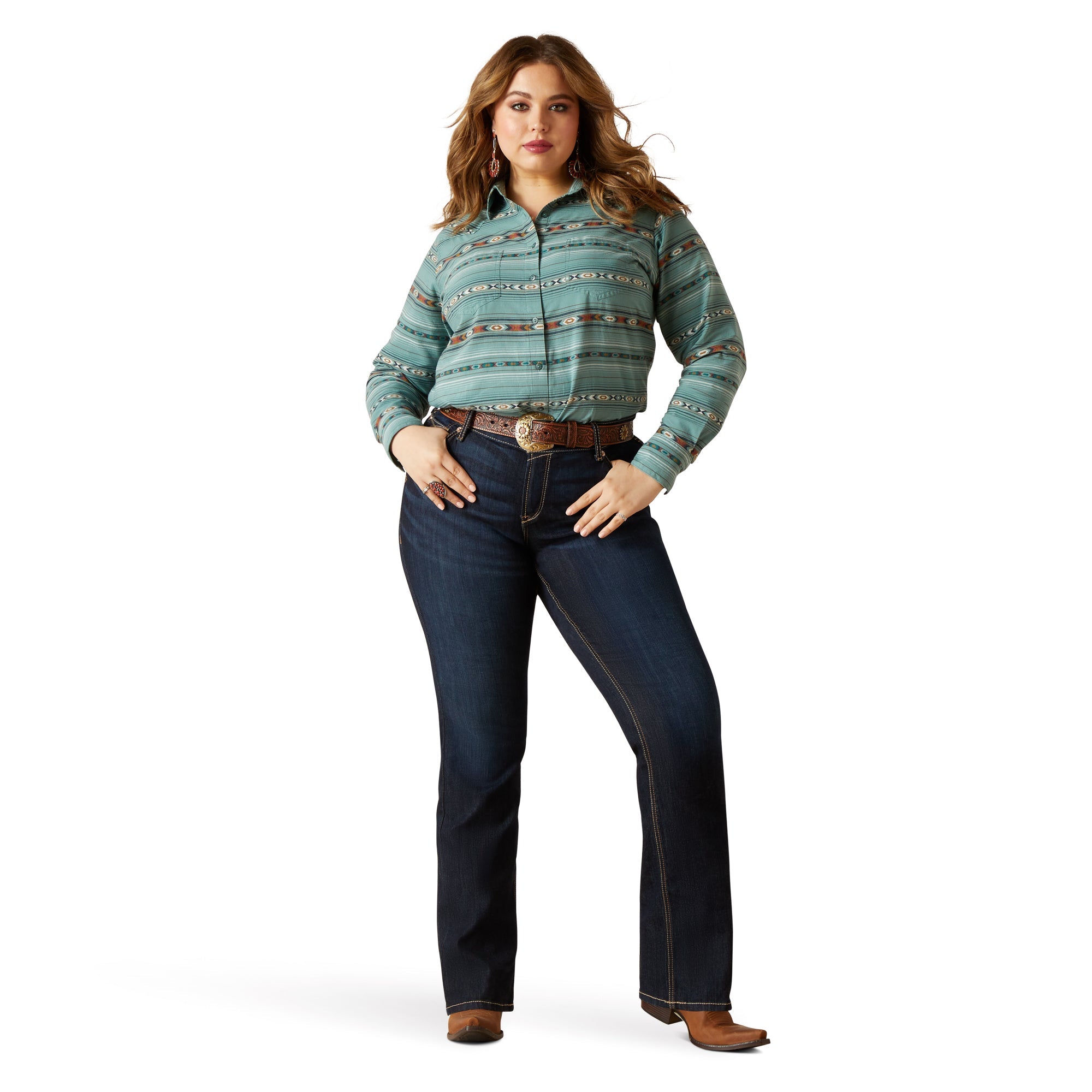 Ariat R.E.A.L. Billie Jean Ladies Shirt - Idabel Dobby Plaid Ariat R.E.A.L. Billie Jean Ladies Shirt - Idabel Dobby Plaid