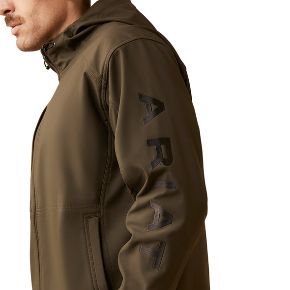 Rebar Stretch Canvas Softshell Hooded Logo Jacket