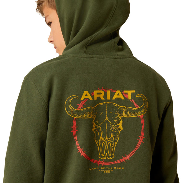Barbwire Skull Hoodie