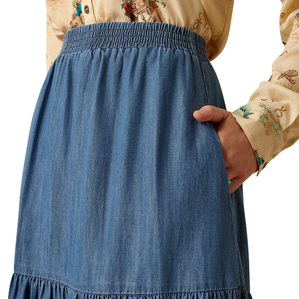 Chambray Tier Skirt