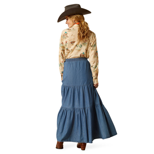 Chambray Tier Skirt