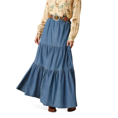 Chambray Tier Skirt