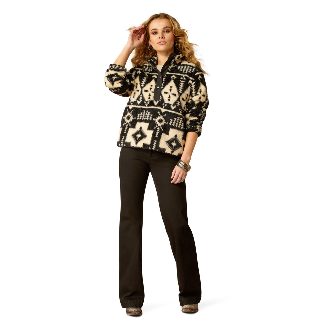 Berber Snap Front Sweatshirt