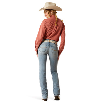 Mid Rise Mallory Straight Leg Jeans