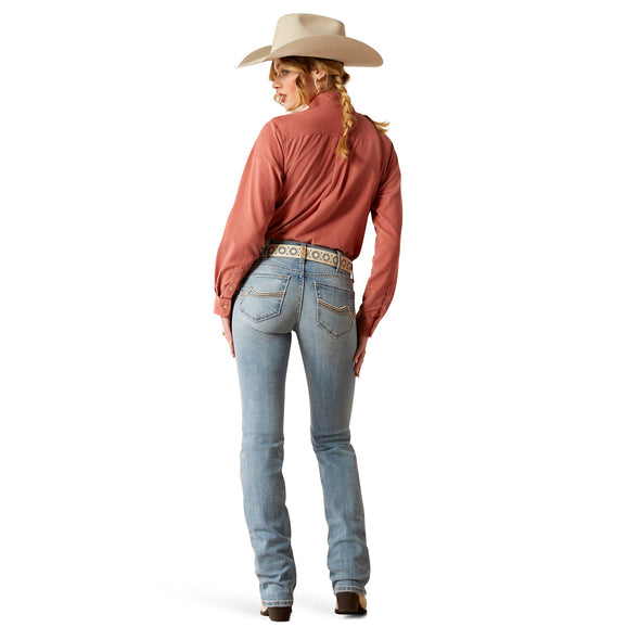 Mid Rise Mallory Straight Leg Jeans