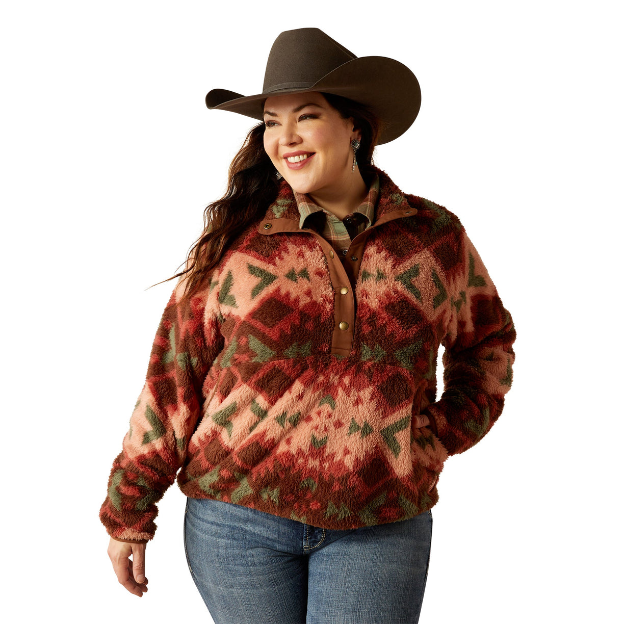 Berber Snap Front Sweatshirt