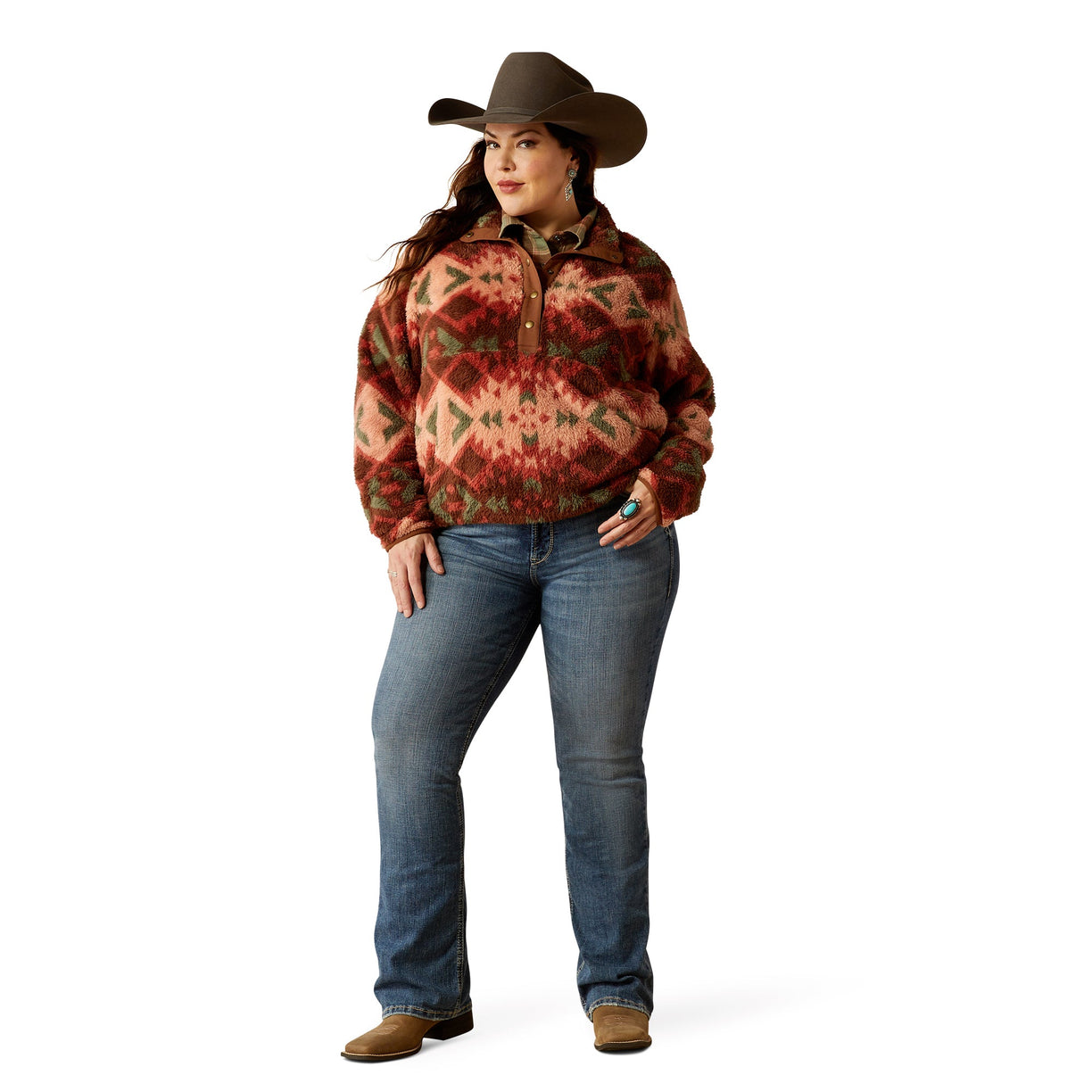 Berber Snap Front Sweatshirt