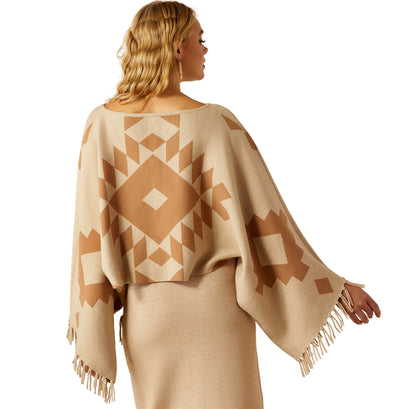 Sunset Chic Sweater Poncho
