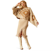 Sunset Chic Sweater Poncho