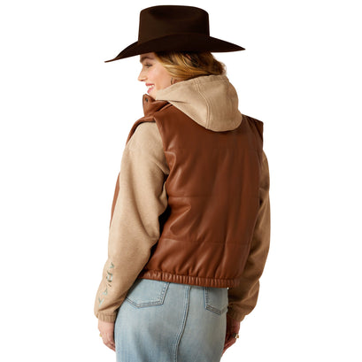 Swirls Faux Leather Vest