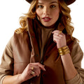 Swirls Faux Leather Vest
