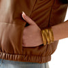 Swirls Faux Leather Vest