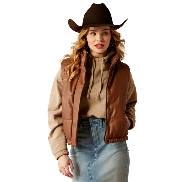 Swirls Faux Leather Vest