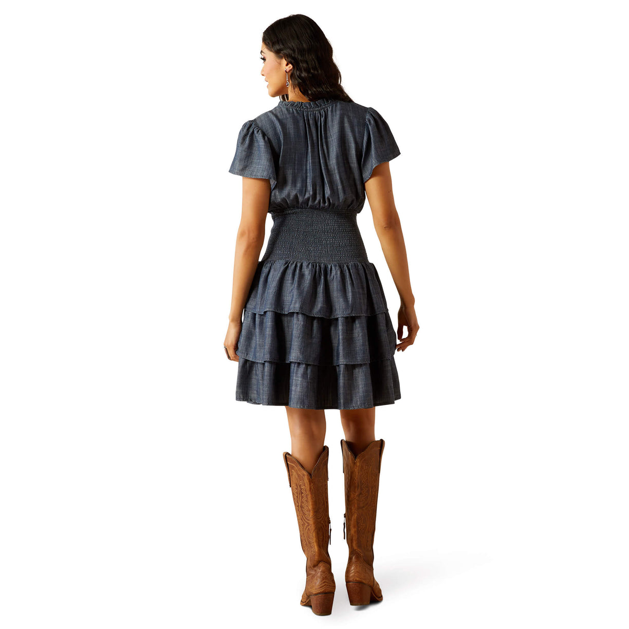 Ariat Stellar Dress in Medium Blue Chambray colour