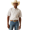 Man wearing a checkered shirt, jeans, and a cowboy hat on a white background