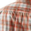 Plaid shirt with 'Ariat' logo on a white background