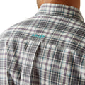 Plaid shirt with Ariat logo on the back