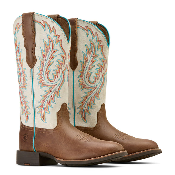 Women's Round Up W Toe StretchFit Western Boot