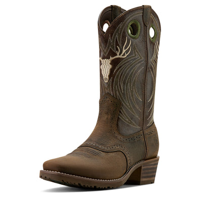 Men's Hybrid Roughstock Antler Cowboy Boot