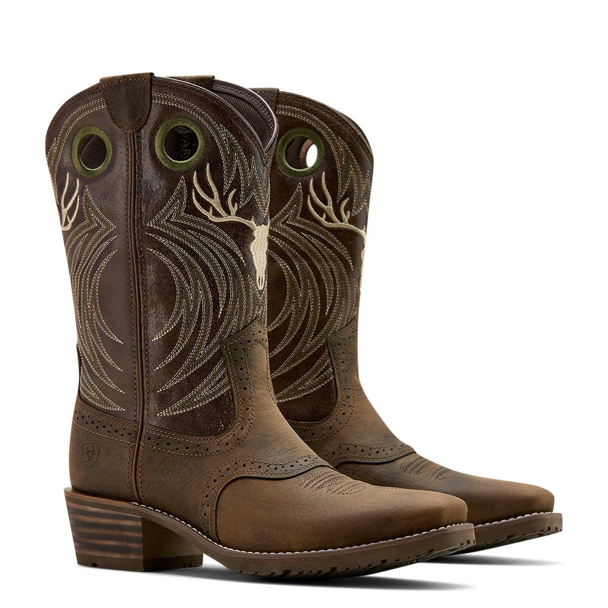 Hybrid Roughstock Antler Cowboy Boot