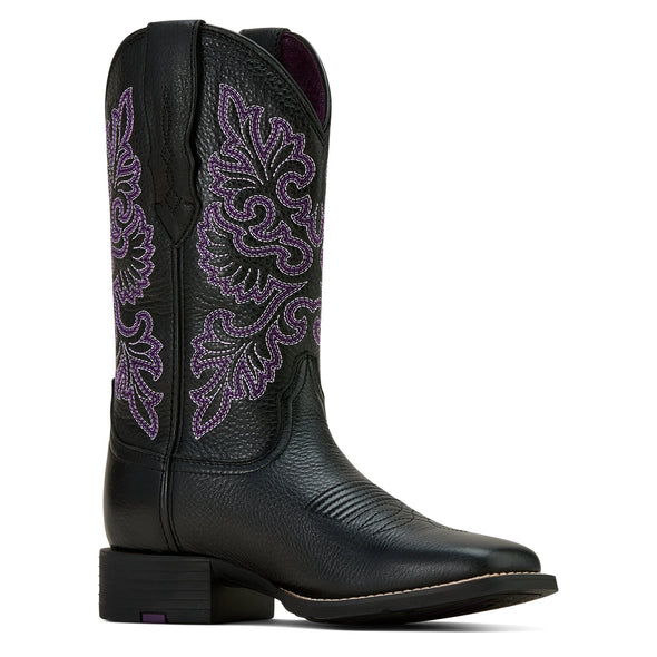 Women's Round Up Wide Square Toe StretchFit Western Boot
