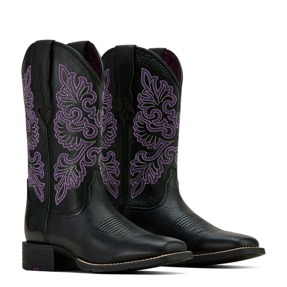 Women's Round Up Wide Square Toe StretchFit Western Boot