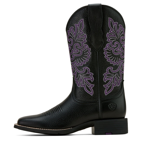 Women's Round Up Wide Square Toe StretchFit Western Boot
