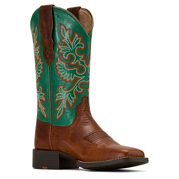 Women's Round Up Wide Square Toe StretchFit Western Boot