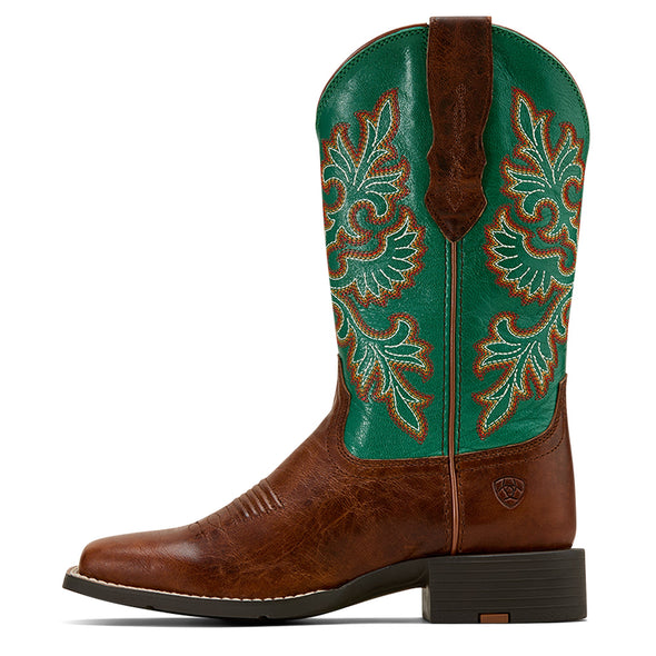 Women's Round Up Wide Square Toe StretchFit Western Boot