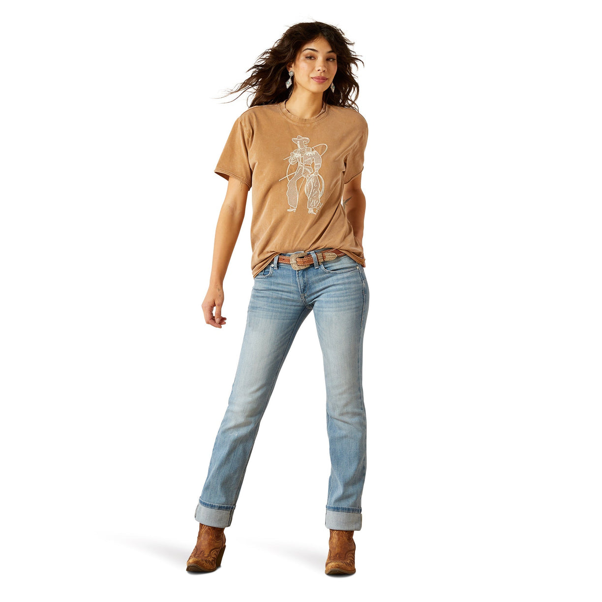 Mid Rise Alessia Straight Leg Jeans