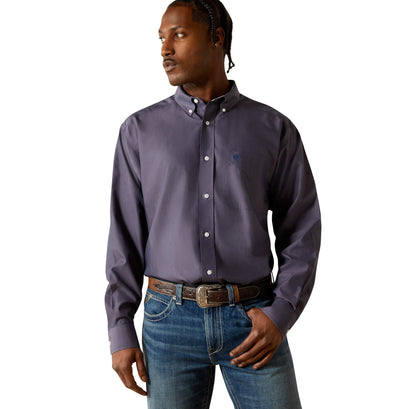 Wrinkle Free Solid Pinpoint Oxford Classic Fit Shirt