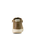 Brown sneaker with 'Ariat' logo on a white background