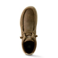Brown leather shoe on a white background