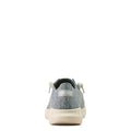 Gray sneaker with white sole on a white background