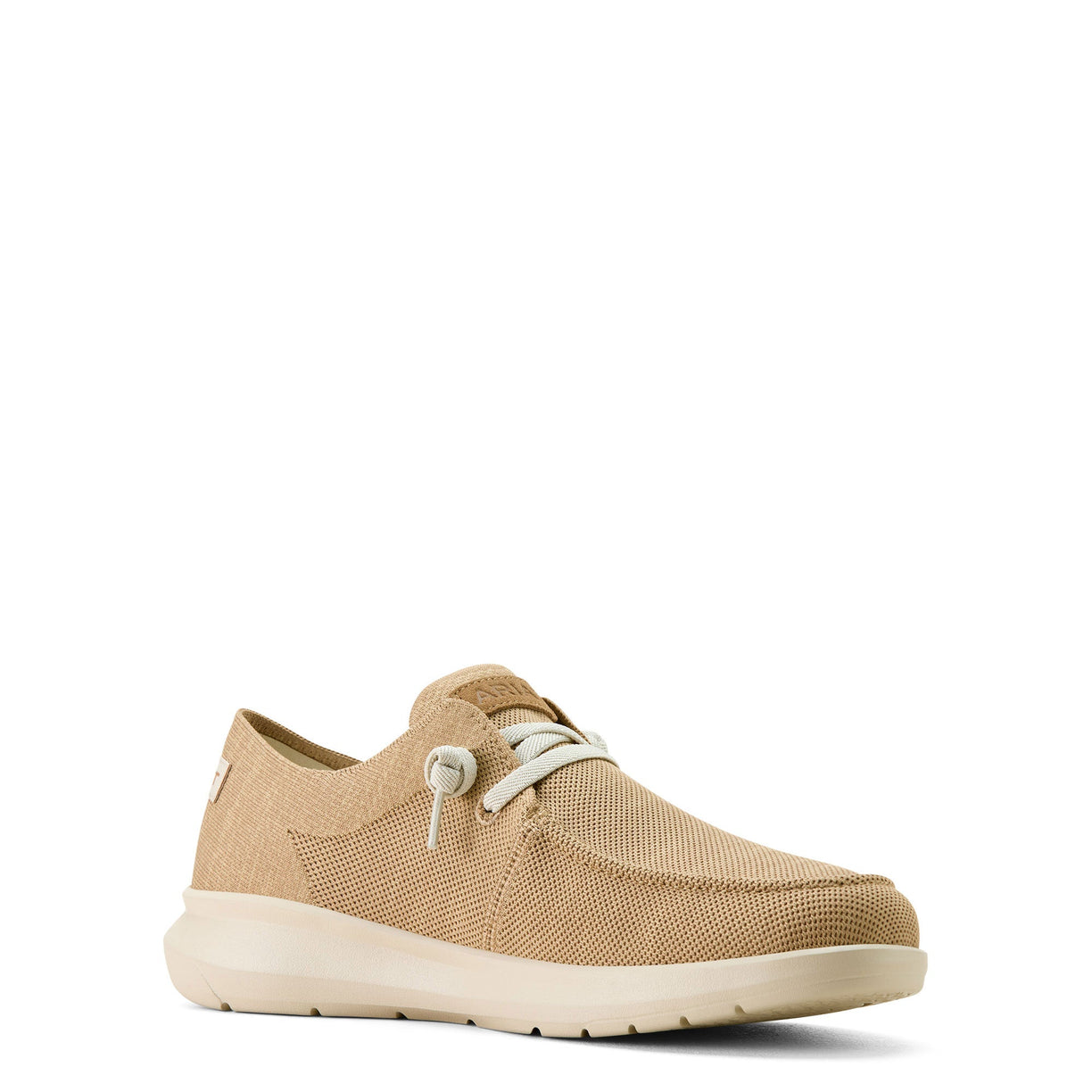 Beige casual shoe on a white background