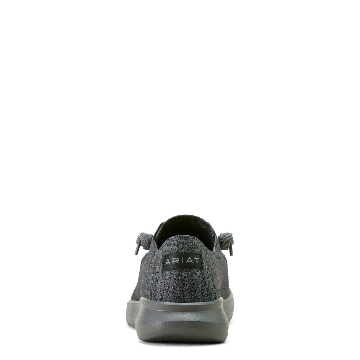 Gray slip-on shoe with 'Ariat' branding on a white background