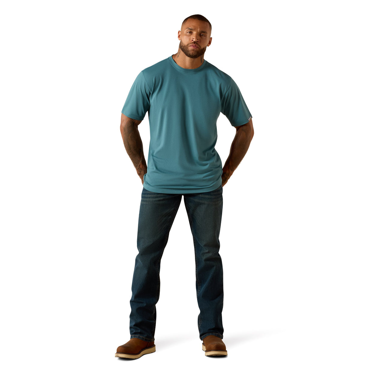 Rebar Heat Fighter Textured Logo T-Shirt