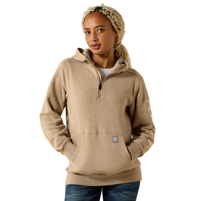 Rebar Lightweight Logo 1/2 Zip Hoodie